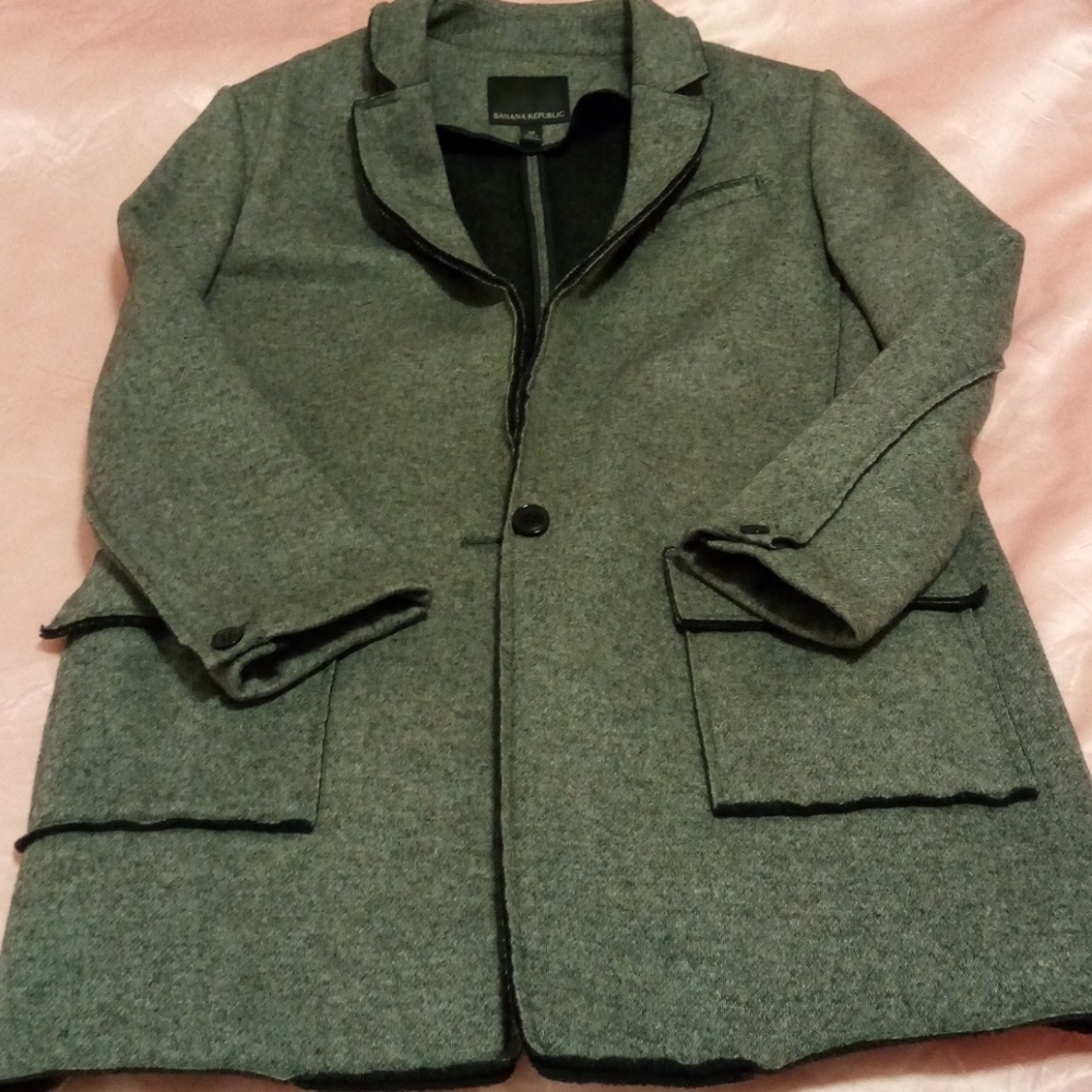 Gray Knit Banana Republic Blazer